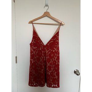 Free People Red Lace Dress
